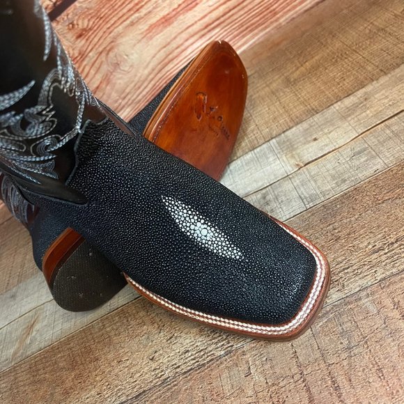 Men's Western Exotic Sting Ray Cowboy Square Toe Boots Botas Vaqueras Mantaraya - Picture 10 of 10